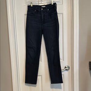 Good American High Waist Straight Jeans - Indigo- Size 4
